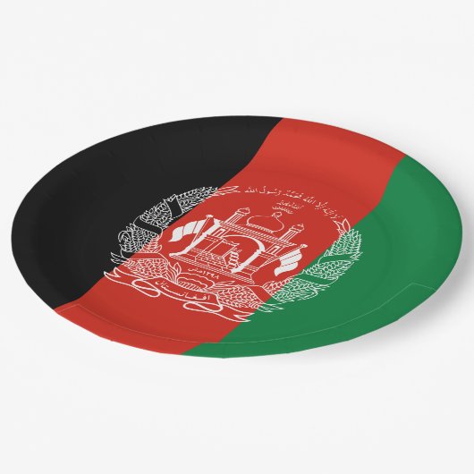 vlag van Afghanistan Papieren Bordje (Gekanteld)