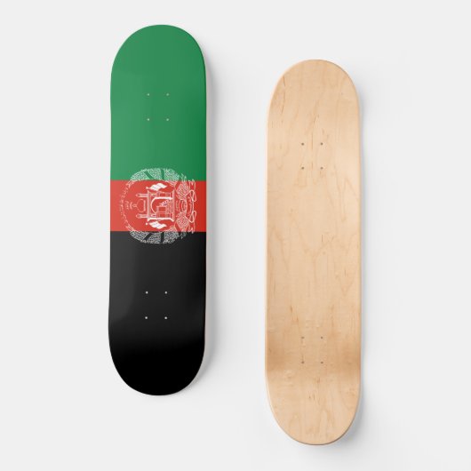 vlag van Afghanistan Persoonlijk Skateboard (Voorkant)