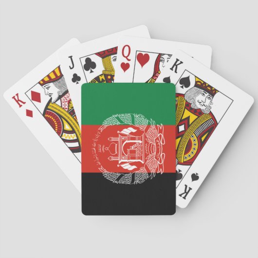 vlag van Afghanistan Pokerkaarten (Achterkant)
