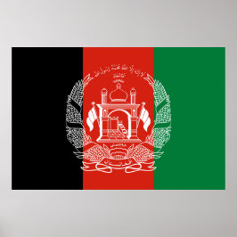 vlag van Afghanistan Poster