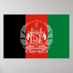 vlag van Afghanistan Poster