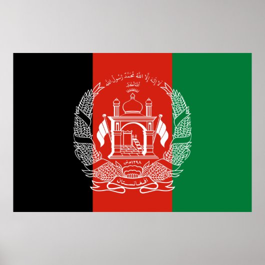 vlag van Afghanistan Poster (Voorkant)