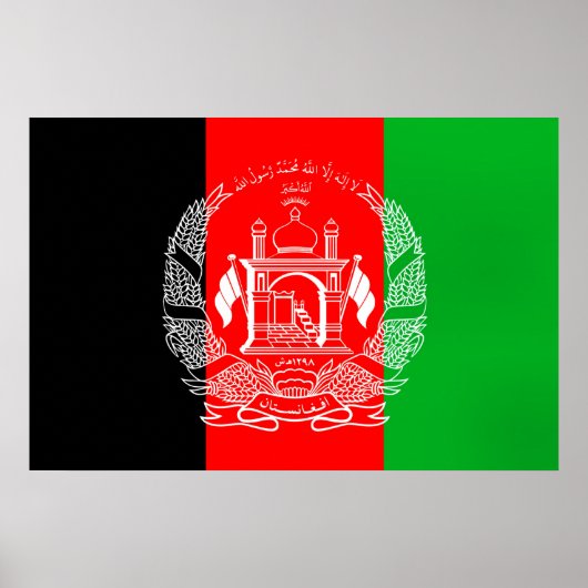 Vlag van Afghanistan Poster (Voorkant)