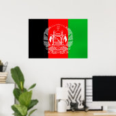 Vlag van Afghanistan Poster (Thuiskantoor)