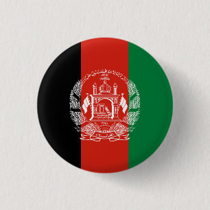 vlag van Afghanistan Ronde Button 3,2 Cm