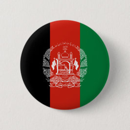 vlag van Afghanistan Ronde Button 5,7 Cm