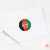 vlag van Afghanistan Ronde Sticker (Envelop)