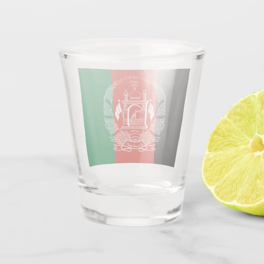 vlag van Afghanistan Shot Glas (Achterkant)