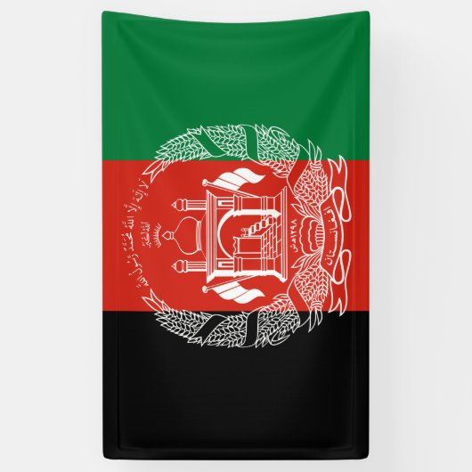vlag van Afghanistan Spandoek (Verticaal)