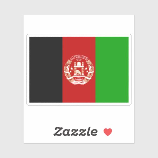 vlag van Afghanistan Sticker (Vel)