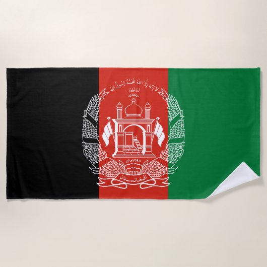 vlag van Afghanistan Strandlaken (Voorkant)