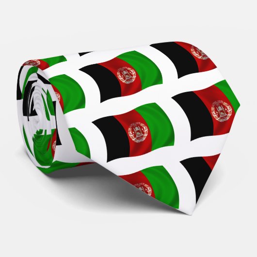 vlag van Afghanistan Stropdas (Opgerold)
