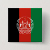 Vlag van Afghanistan Vierkante Button 5,1 Cm (Voorkant)