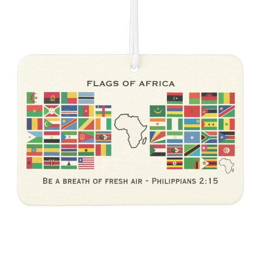VLAG VAN AFRIKA MET  scripts Luchtverfrisser (Voorkant)