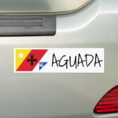 Vlag van Aguada, Puerto Rico Bumpersticker (Op auto)