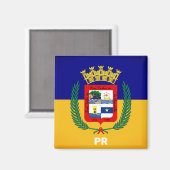 Vlag van Aguadilla, Puerto Rico Magneet (Voorkant / Achterkant)