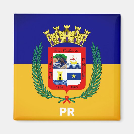 Vlag van Aguadilla, Puerto Rico Magneet (Voorkant)