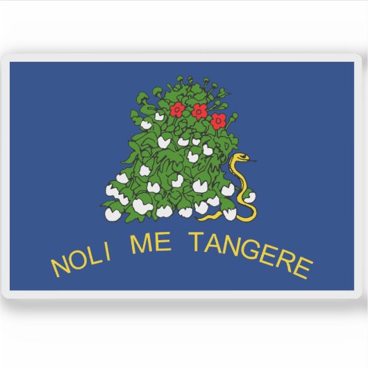 Vlag van Alabama (1861-1865) Sticker (Voorkant)