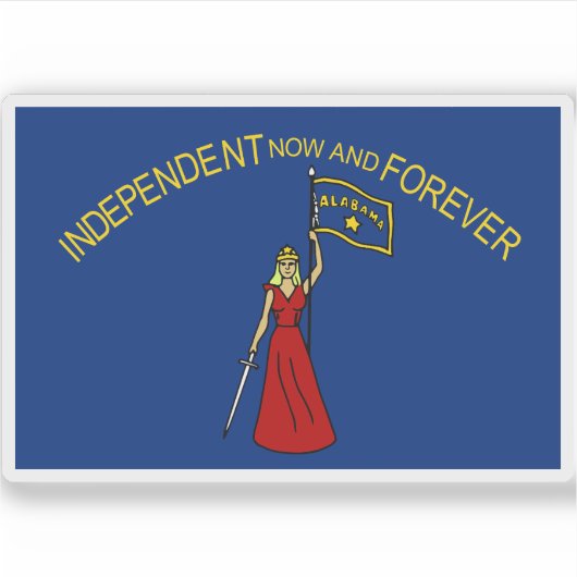 Vlag van Alabama (1861-1865) Sticker (Voorkant)