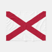 Vlag van Alabama Fleece Deken (Voorkant (Horizontaal))