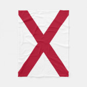 Vlag van Alabama Fleece Deken (Voorkant)
