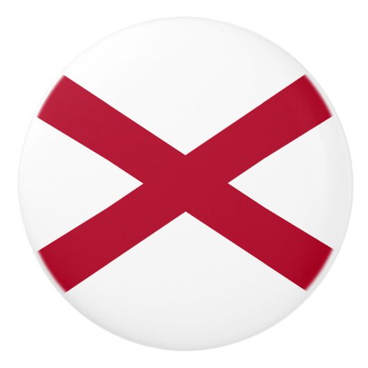 Vlag van Alabama Keramische Knop (Voorkant)