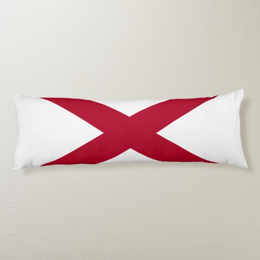 Vlag van Alabama Lichaamskussen (Achterkant)