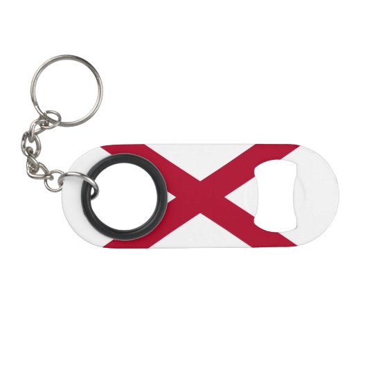 Vlag van Alabama Mini Flessenopener (Voorkant (Horizontaal))
