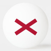 Vlag van Alabama Pingpongbal (Voorkant)