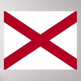 Vlag van Alabama Poster