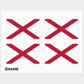 Vlag van Alabama Rechthoekige Sticker (Vel)