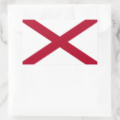 Vlag van Alabama Rechthoekige Sticker (Tas)