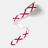 Vlag van Alabama Satijnen Lint (Achterkant)