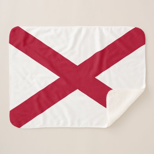Vlag van Alabama Sherpa Deken (Voorkant (horizontaal))