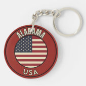 Vlag van Alabama Sleutelhanger (Achterkant)