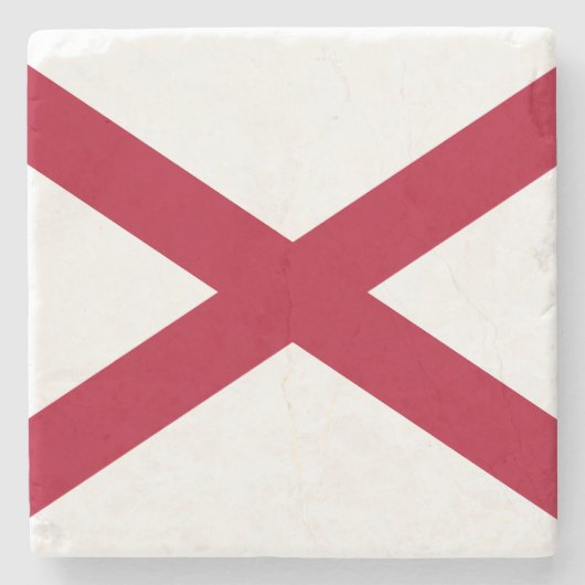 Vlag van Alabama Stenen Onderzetter (Voorkant)