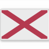 Vlag van Alabama Sticker (Voorkant)