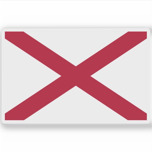 Vlag van Alabama Sticker (Voorkant)