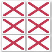 Vlag van Alabama Sticker (Voorkant)
