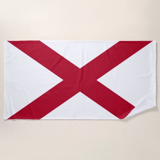 Vlag van Alabama Strandlaken (Voorkant)
