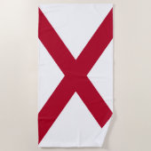 Vlag van Alabama Strandlaken (Voorkant)