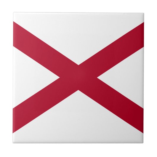 Vlag van Alabama Tegeltje (Voorkant)