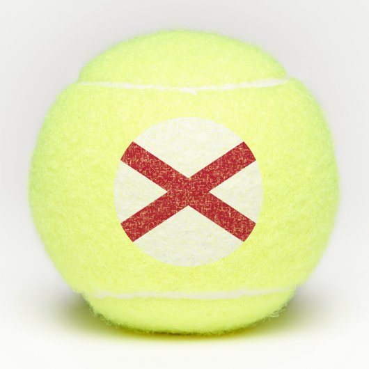 Vlag van Alabama Tennisballen (Voorkant)
