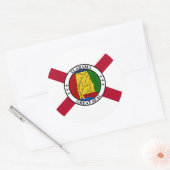 Vlag van Alabama, Vlag van Alabama Ronde Sticker (Envelop)