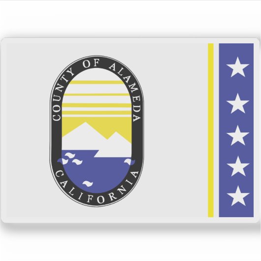 Vlag van Alameda County, Californië Sticker (Voorkant)