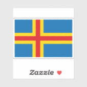 Vlag van Åland, Finland Sticker (Vel)