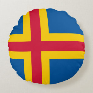 Vlag van Åland Rond Kussen