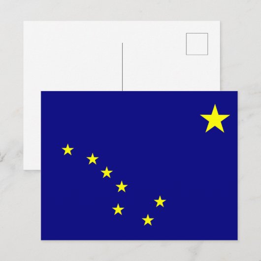 Vlag van Alaska Briefkaart (Voorkant / Achterkant)