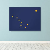 Vlag van Alaska Canvas Afdruk (Insitu (Houten vloer))