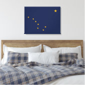 Vlag van Alaska Canvas Afdruk (Insitu (Slaapkamer))
